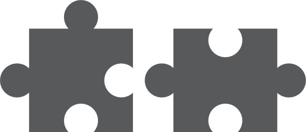 白色背景上隔离的拼图图标符号图片下载