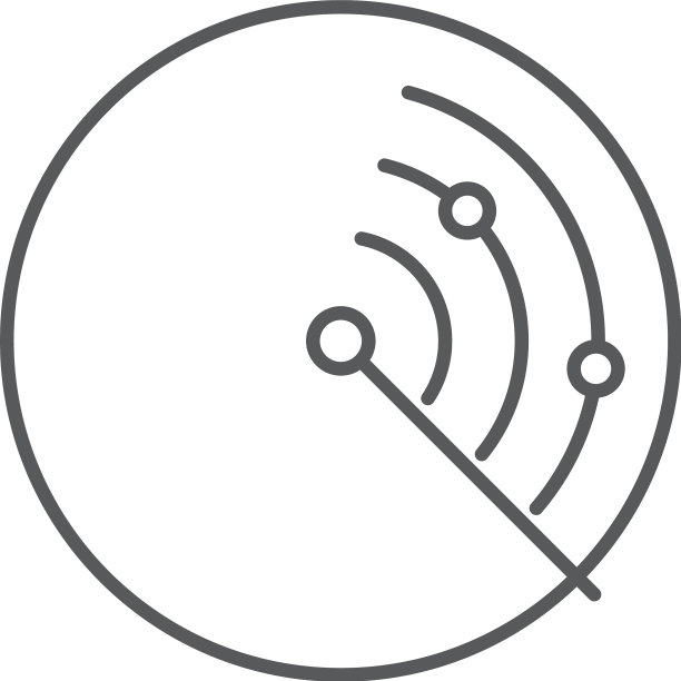 白色背景上隔离的雷达图标概念图片下载