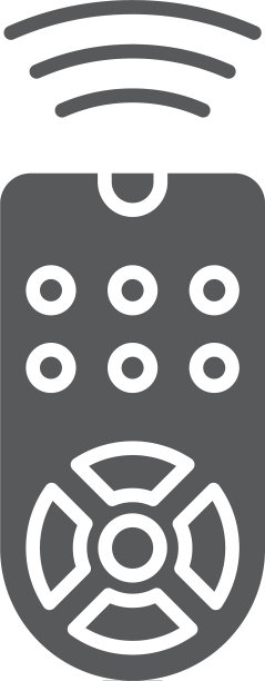 远程控制图标隔离在白色背景上图片下载