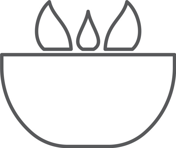 白色背景上的沙拉碗图标图片下载