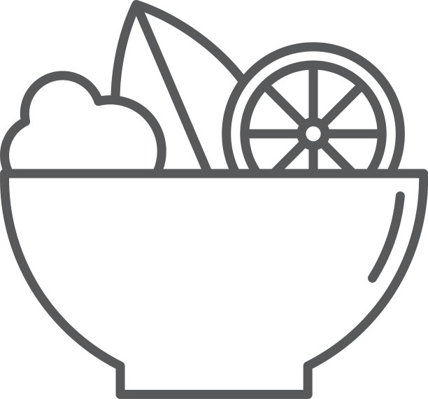 沙拉碗图标孤立的白色背景图片下载