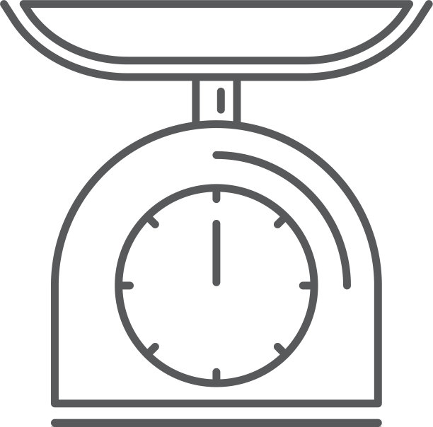 白色背景上隔离的秤图标对象符号图片下载