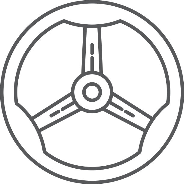 白色隔离方向盘图标符号图片下载