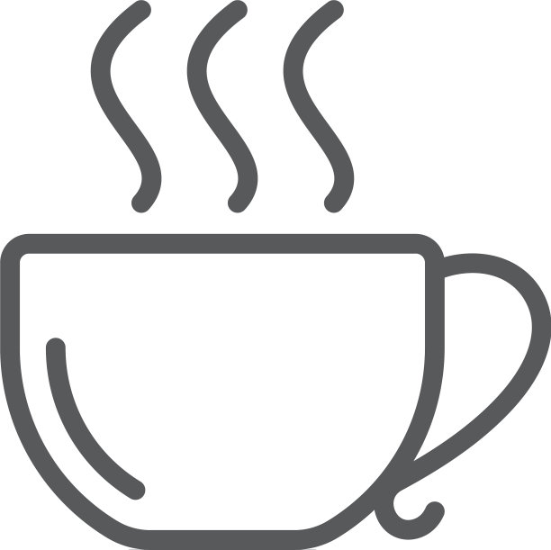 茶杯饮料图标孤立在白色背景图片下载