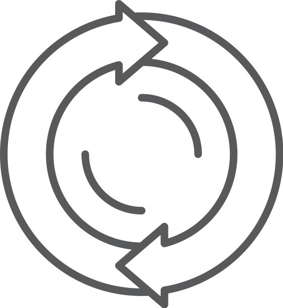 白色背景上的更新图标符号图片下载