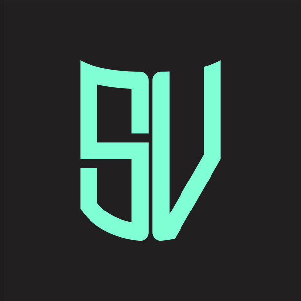 Sv标志字母组合带风格设计模板图片下载