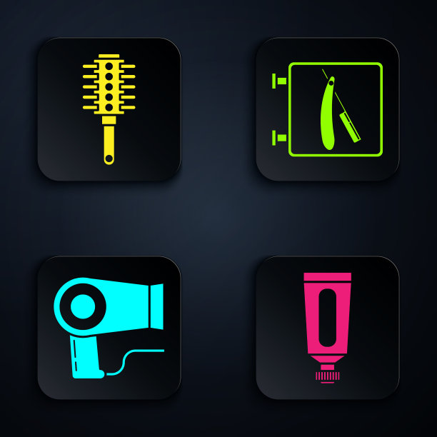 集膏霜或洗液化妆管，梳头刷头发图片下载