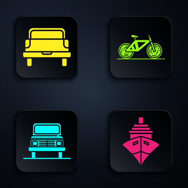 集货船、皮卡、汽车、自行车为一体图片下载