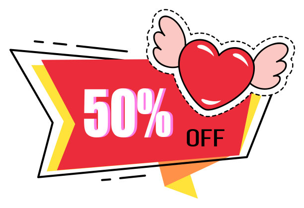 五折优惠的促销海报图片下载