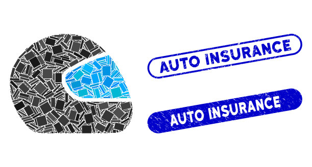 矩形马赛克摩托车头盔与划痕图片下载