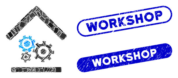 矩形马赛克车间与垃圾车间图片下载