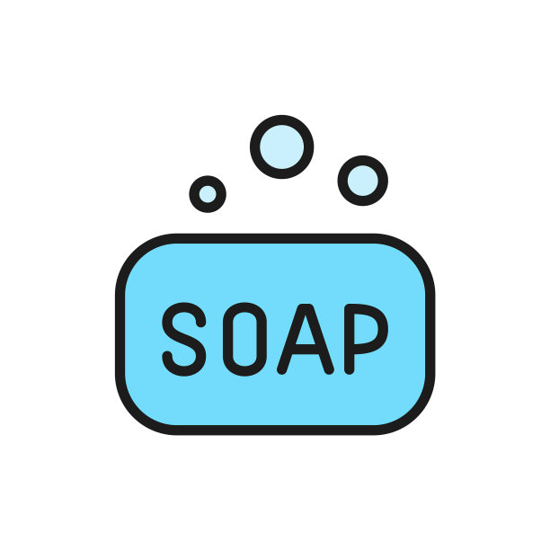 肥皂卫生平色线图标图片下载