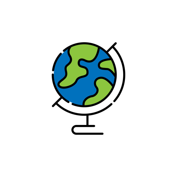 全球图标孤立在白色背景上图片下载