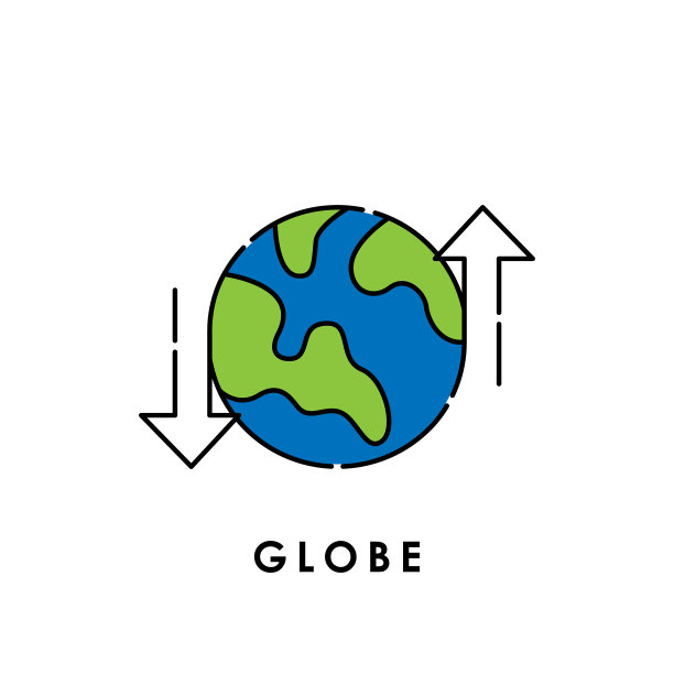 全球图标孤立在白色背景上图片下载