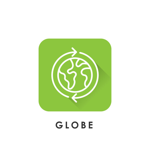 全球图标孤立在白色背景上图片下载