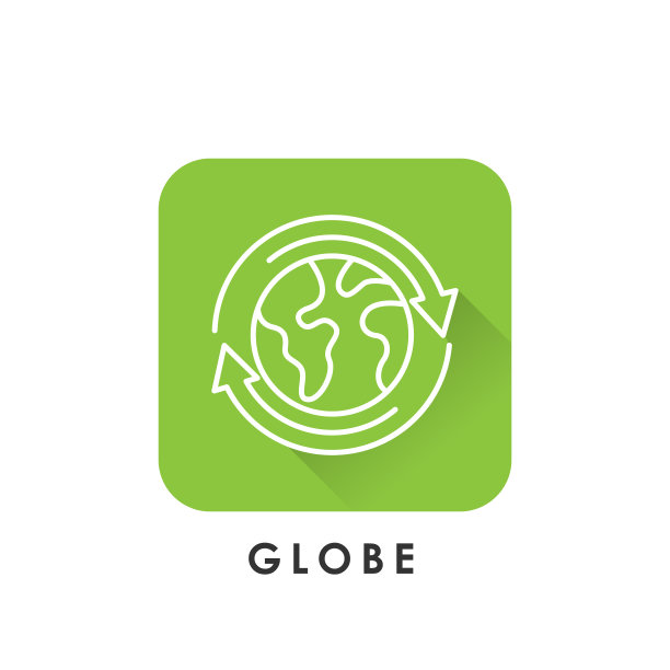 全球图标孤立在白色背景上图片下载