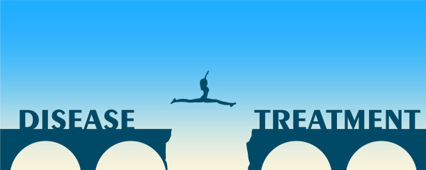 一个女人正从桥的缝隙上跳过去图片下载