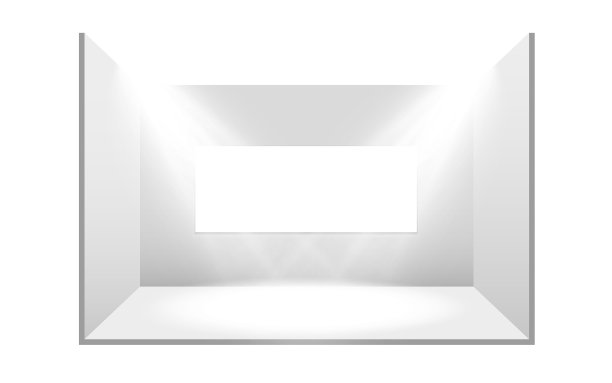 3d展台白色空的促销摊位图片下载