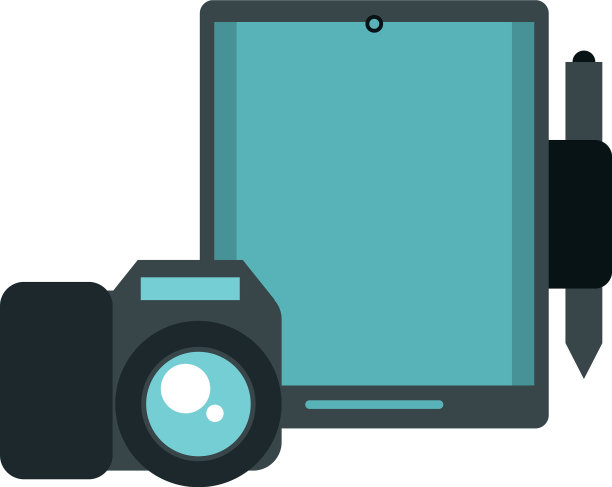 带有照相功能的平板设备图片下载