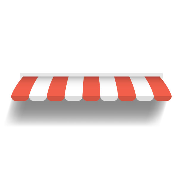 逼真详细的3d市场条纹屋顶图片下载