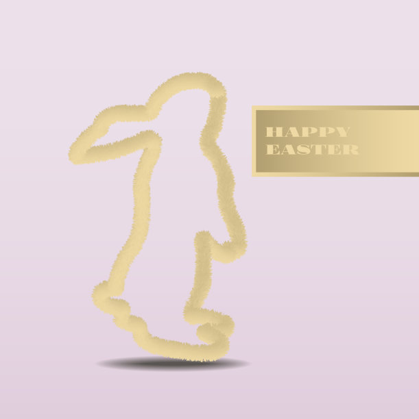 复活节卡片与兔子兔子的剪影在软图片下载