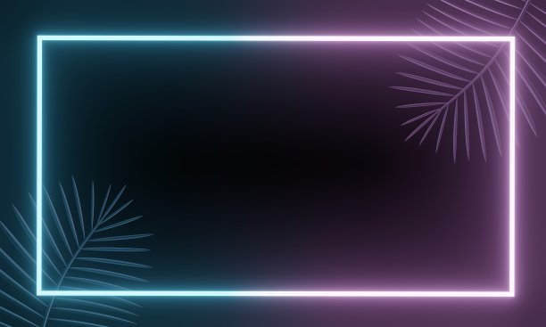 霓虹背景3DCG插图图像图片下载