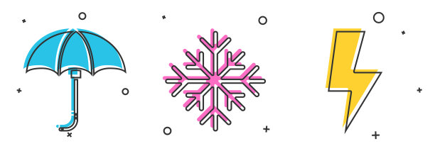 集古典优雅的雪花撑伞而开图片下载