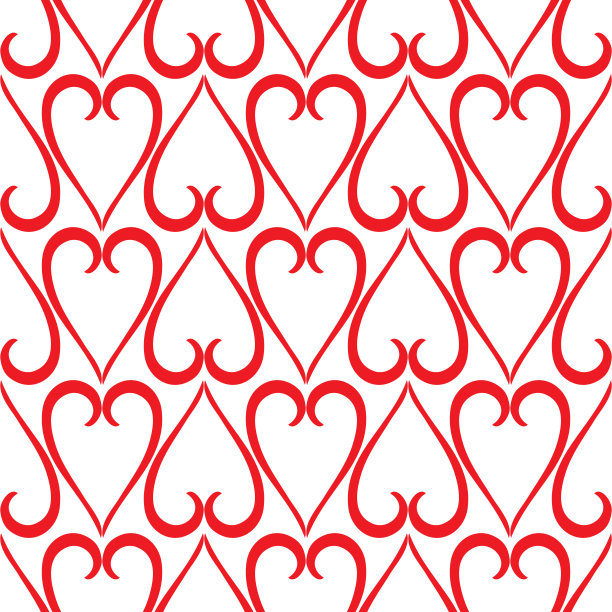 心形装饰元素的无缝图案图片下载