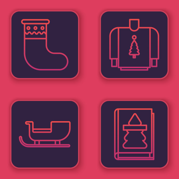 圣诞长筒袜套行圣诞老人图片下载