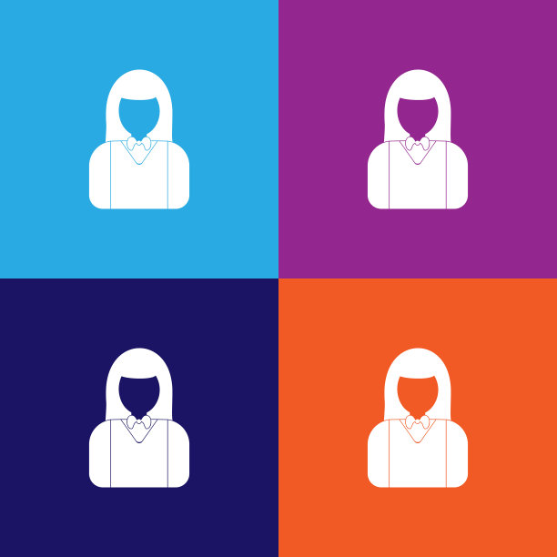 服务员头像图标。元素的流行头像图标。优质的平面设计。标志，符号收集图标为网站，网页设计图片下载