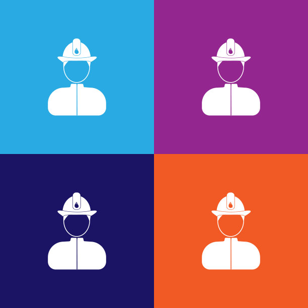 消防队员头像图标。元素的流行头像图标。优质的平面设计。标志，符号收集图标为网站，网页设计图片下载