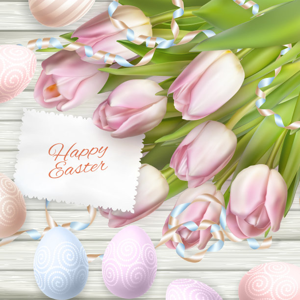 木制背景上的复活节彩蛋。每股收益10图片下载