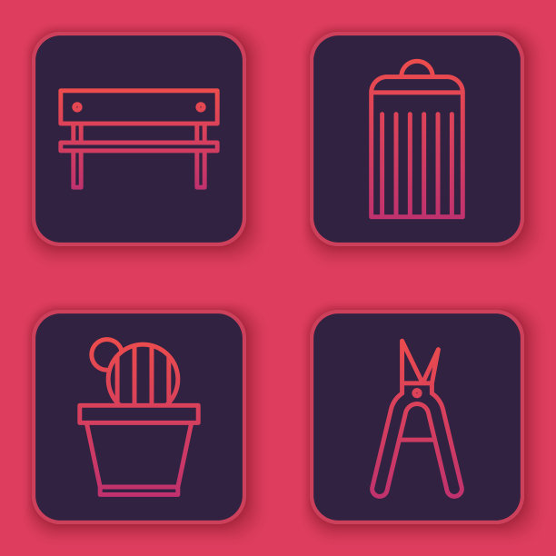 在花盆垃圾中放置一排长凳仙人掌和多汁植物图片下载