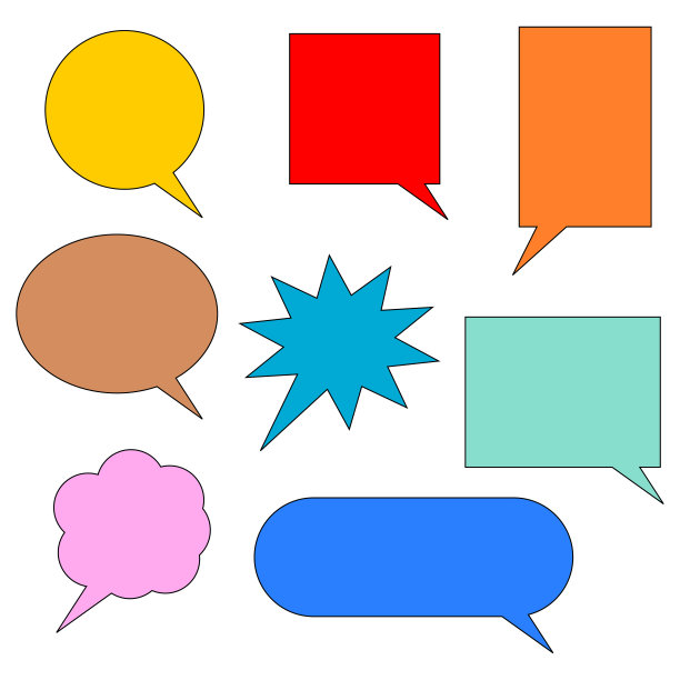 空白语音气泡设置孤立的白色背景图片下载