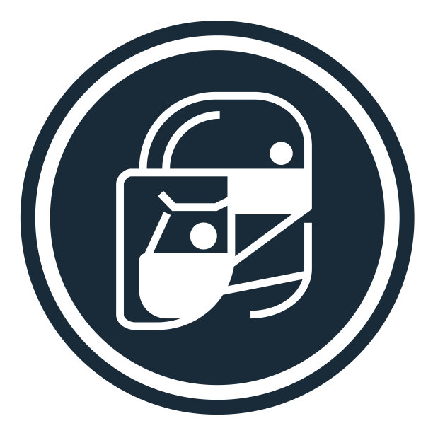 简单佩戴防护面罩图标为您的设计图片下载