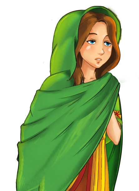 卡通公主穿着旧衣服在白色的背景图片下载