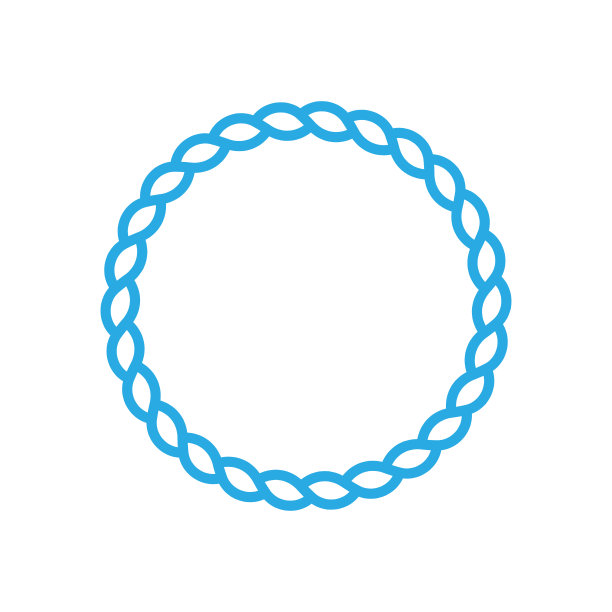 圆形海洋绳索框架的照片或文字。复古框架孤立在白色背景。装饰用捻绳圈边。绳子框架简单的单色图标。矢量插图。每股收益10。图片下载