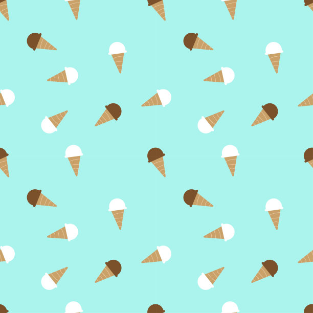冰淇淋的模式。无缝的背景。向量。图片下载