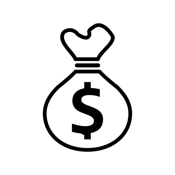 钱袋图标平面矢量模板设计流行图片下载