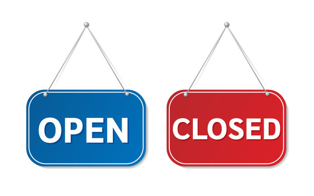 标签蓝开红闭用于悬挂。矢量图图片下载