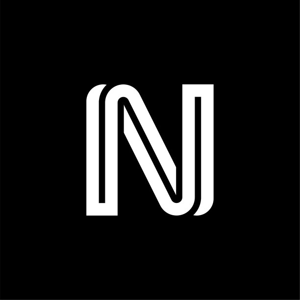 弯曲线字母标志类型N图片下载
