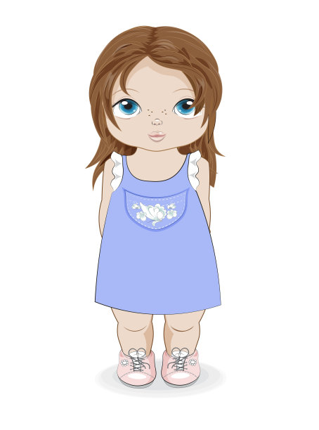 穿着夏装的小女孩图片下载