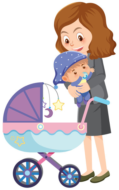 母亲和快乐的孩子在白色的背景图片下载