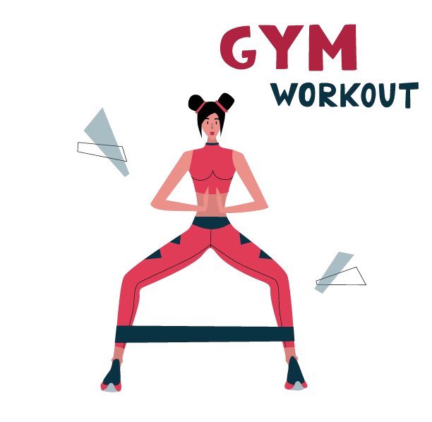 运动女性性格锻炼健身。运动健康的生活方式健康的概念与健身女人做普拉提，训练。矢量平面插图图片下载