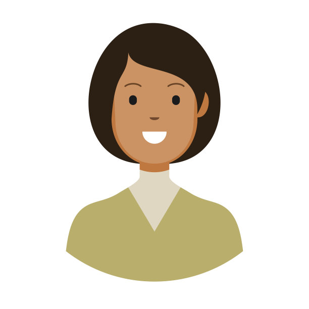 人脸阿凡达图标-社会网络的Profile -女人-矢量插图图片下载