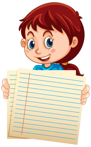 空白标志模板与可爱的女孩在白色的背景图片下载