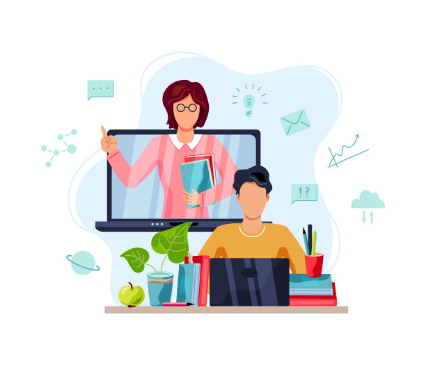 网络教育，家庭教育理念。图片下载