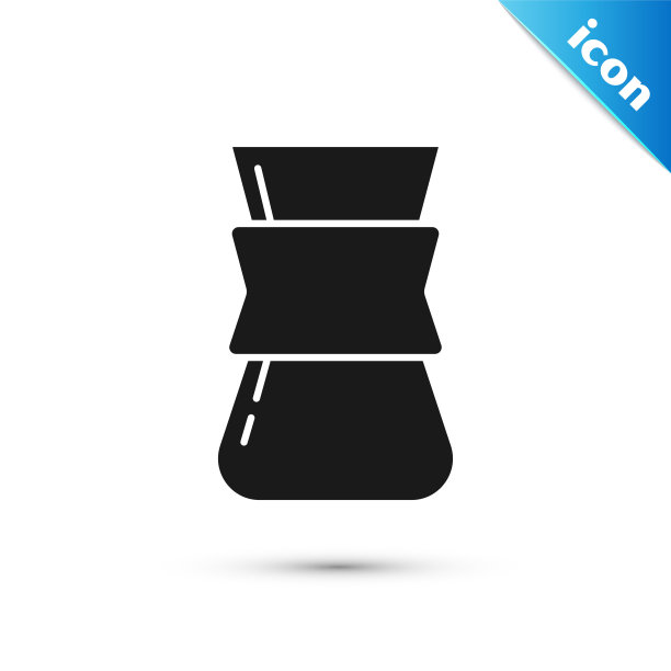 灰色咖啡土耳其图标孤立在白色背景。向量图片下载