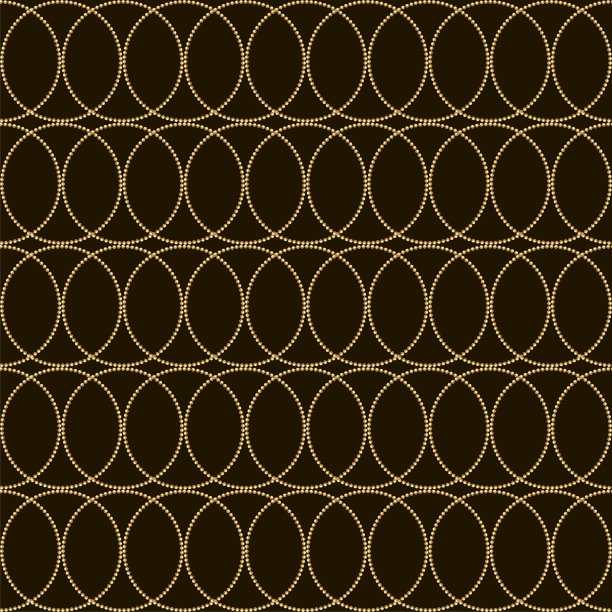 金链无缝黑色背景。时尚插画。无缝图案抽象设计。向量图片下载