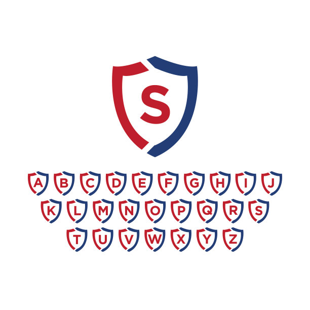 首字母s盾牌图标和符号矢量插图图片下载